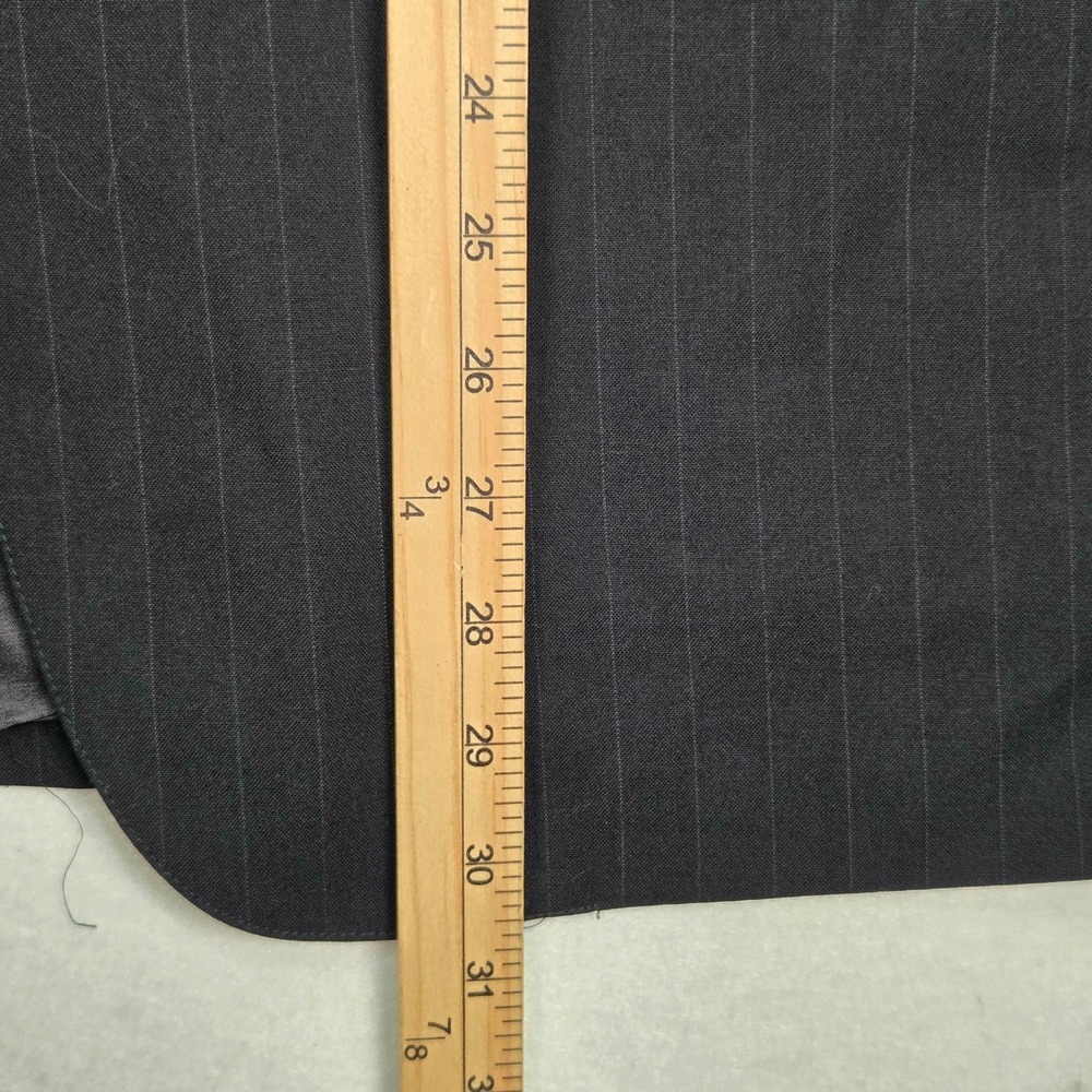 Brooks Brothers Blazer Mens 39 Navy Blue Pinstripe Wool Brooksease Sport Coat - Picture 9 of 11